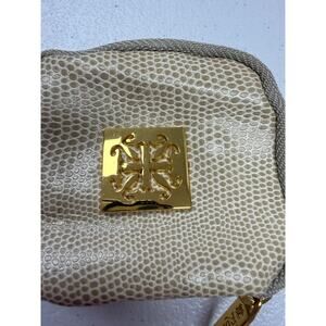 Rustic Cuff Silver & Red Beaded Bracelet with Zipper Pouch